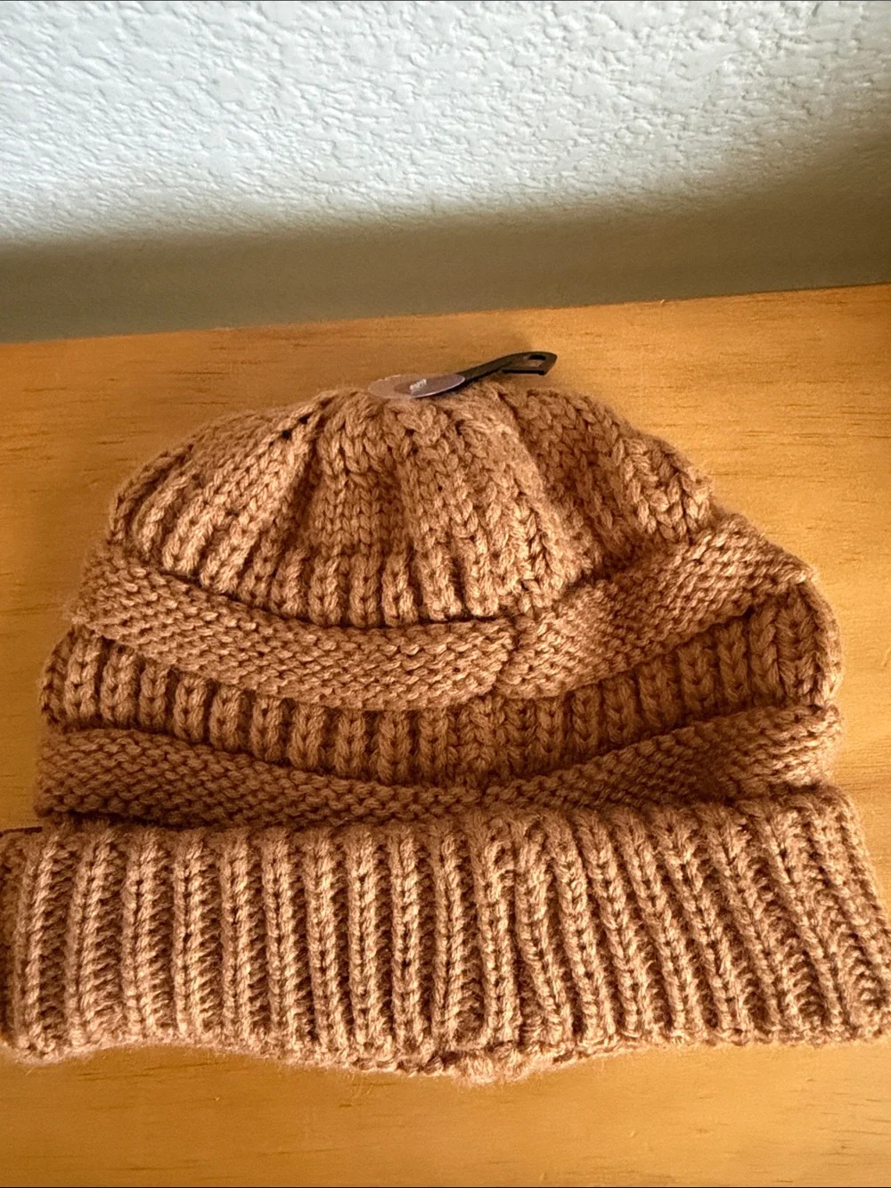 C.C Womens Knit Beanie - Brown Tan (toasted almond)